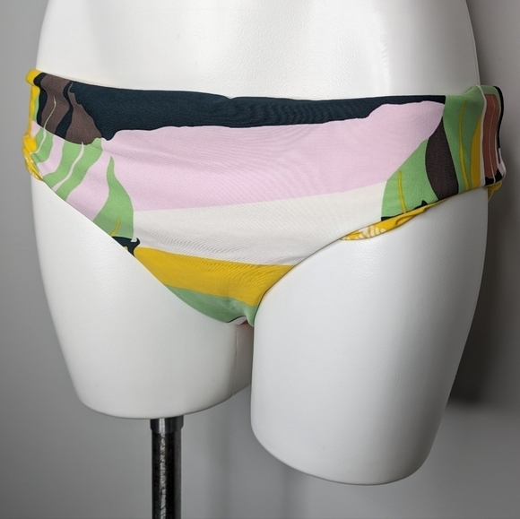 Carve Designs yellow green monstera reversible bikini bottom XL - Picture 2 of 13